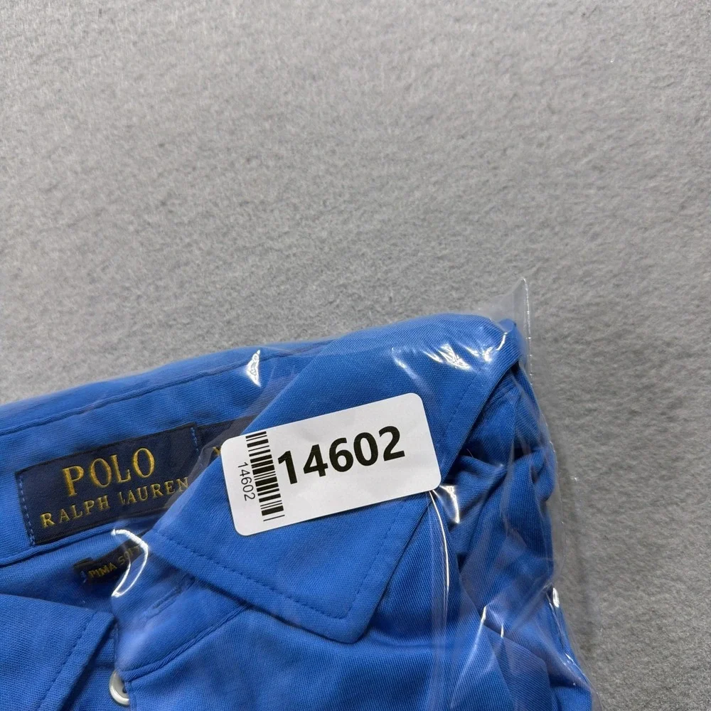 Polo Ralph Lauren Polo Shirt Mens 2XL Blue Pima Soft‎ Touch Short Sleeve Casual
